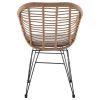 Manhattan Comfort Antibes 1.0 Steel Rattan 3-Piece Patio Conversation Set with Cushions in Grey