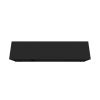 Manhattan Comfort Bradley 62.99 TV Stand Black with 2 Media Shelves and 2 Storage Shelves in Black with Solid Wood Legs
