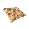 18 x 18 Square Accent Pillow; Printed Unique Quatrefoil Design; Polyester Filler; Brown; Orange; Yellow