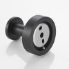 Round Base Wall Hanging Coat Hook with Screws- Matte Black Towel Hook; 4 Pack; for Entry Shoe Cabinet; Wardrobe Bathroom Bedroom Furniture Hardware