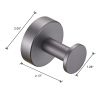 Round Base Wall Hanging Coat Hook with Screws- Gun Grey Towel Hook; 2 Pack; for Entry Shoe Cabinet; Wardrobe Bathroom Bedroom Furniture Hardware