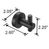 Round Base Wall Hanging Hook with Screws- Matte Black Hook; 4 Pack; for Entry Shoe Cabinet; Wardrobe Bathroom Bedroom Furniture Hardware