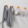 Round Base Wall Hanging Coat Hook with Screws- Golden Gold Towel Hook; 4 Pack; for Entry Shoe Cabinet; Wardrobe Bathroom Bedroom Furniture Hardware
