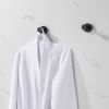 Round Base Wall Hanging Coat Hook with Screws- Matte Black Towel Hook; 4 Pack; for Entry Shoe Cabinet; Wardrobe Bathroom Bedroom Furniture Hardware