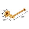 Toilet Paper Holder Brushed Gold Thicken Space Aluminum Toilet Roll Holder for Bathroom; Kitchen; Washroom Wall Mount