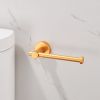 Toilet Paper Holder Brushed Gold Thicken Space Aluminum Toilet Roll Holder for Bathroom; Kitchen; Washroom Wall Mount