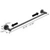 16-27 Inches Adjustable Expandable Towel Bar for Bathroom Kitchen Thicken Space Aluminum Wall Mount Matte Black