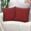 Pack Of 2 Outdoor Pillow With Inserts; 18&quot; x 18&quot; -Wine
