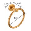 Towel Ring Golden Gold; Bath Hand Towel Ring Thicken Space Aluminum Round Towel Holder for Bathroom