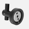 Round Base Wall Hanging Hook with Screws- Matte Black Hook; 4 Pack; for Entry Shoe Cabinet; Wardrobe Bathroom Bedroom Furniture Hardware