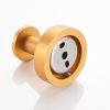 Round Base Wall Hanging Coat Hook with Screws- Golden Gold Towel Hook; 4 Pack; for Entry Shoe Cabinet; Wardrobe Bathroom Bedroom Furniture Hardware