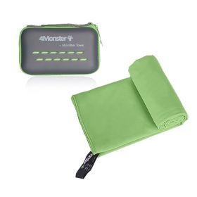 Camping Towels Super Absorbent; Fast Drying Microfiber Travel Towel; Ultra Soft Compact Gym Towel ; Sport Towel (Color: Green)