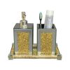 Ambrose Exquisite 3 Piece Square Soap Dispenser and Toothbrush Holder with Tray