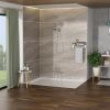 Multi Function Dual Shower Head - Shower System with 4.7" Rain Showerhead, 8-Function Hand Shower, Adjustable Slide Bar,Chrome