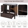 30" Bathroom Vanity Base Only;  Solid Wood Frame;  Bathroom Storage Cabinet with Doors and Drawers
