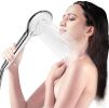 Aquacubic Black Shower Head Handheld High Pressure Water Saving 3 Modes Adjustable Filter Showerhead