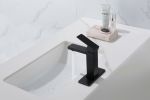 Waterfall Spout Bathroom Faucet; Single Handle Bathroom Vanity Sink Faucet