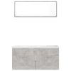 Bathroom Furniture Set Concrete Gray Engineered Wood