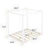 Queen Size Canopy Platform Bed with Support Legs