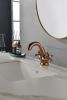Bathroom Sink Faucet Antique Brass Single Hole Cold and Hot Double Handle Cross Knobs Vanity Vessel Sink Basin Mixer Tap