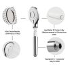 Aquacubic Black Shower Head Handheld High Pressure Water Saving 3 Modes Adjustable Filter Showerhead
