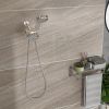 Multi Function Dual Shower Head - Shower System with 4.7" Rain Showerhead, 8-Function Hand Shower, Adjustable Slide Bar,Chrome