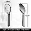Aquacubic Black Shower Head Handheld High Pressure Water Saving 3 Modes Adjustable Filter Showerhead