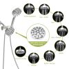 Multi Function Dual Shower Head - Shower System with 4.7" Rain Showerhead, 8-Function Hand Shower, Adjustable Slide Bar,Chrome