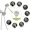 Multi Function Dual Shower Head - Shower System with 4.7" Rain Showerhead, 8-Function Hand Shower, Adjustable Slide Bar,Chrome