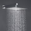 Trustmade Wall Mounted Square Rainfall Pressure Balanced Complteted Shower System with Rough-in Valve, 3 Function, 10 inches - 3W02