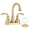 Two Handle Bathroom Sink Faucet with Pop-Up Drain