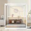 Queen Size Canopy Platform Bed with Support Legs