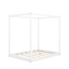 Full Size Canopy Platform Bed with Support Legs