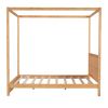 Full Size Canopy Platform Bed with Headboard and Support Legs
