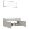Bathroom Furniture Set Concrete Gray Engineered Wood