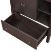 30" Bathroom Vanity Base Only;  Solid Wood Frame;  Bathroom Storage Cabinet with Doors and Drawers