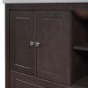 30" Bathroom Vanity Base Only;  Solid Wood Frame;  Bathroom Storage Cabinet with Doors and Drawers