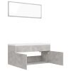 Bathroom Furniture Set Concrete Gray Engineered Wood