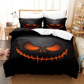 Halloween Series Bed Sheet Holiday Bedding Three-piece Set (Option: 6style-173 × 218)