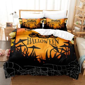 Halloween Series Bed Sheet Holiday Bedding Three-piece Set (Option: 2style-264 × 228)